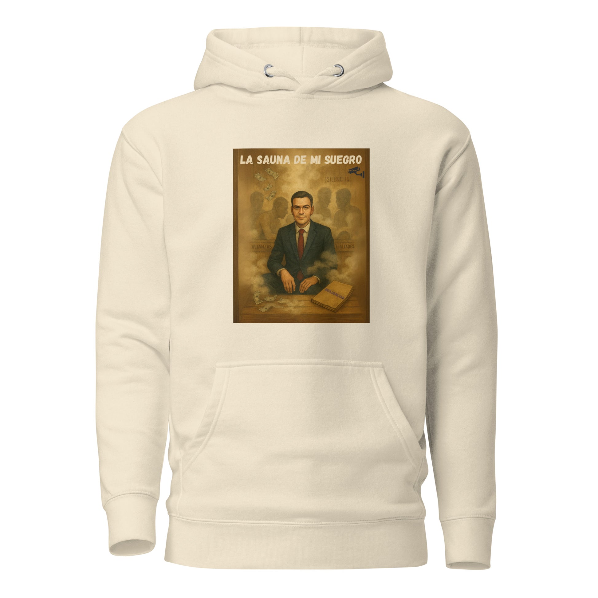 Comprar Sudadera La Sauna de mi suegro - Pedro Sánchez Bandera España La Flamenca de Borgoña Patricia Muñoz VOX