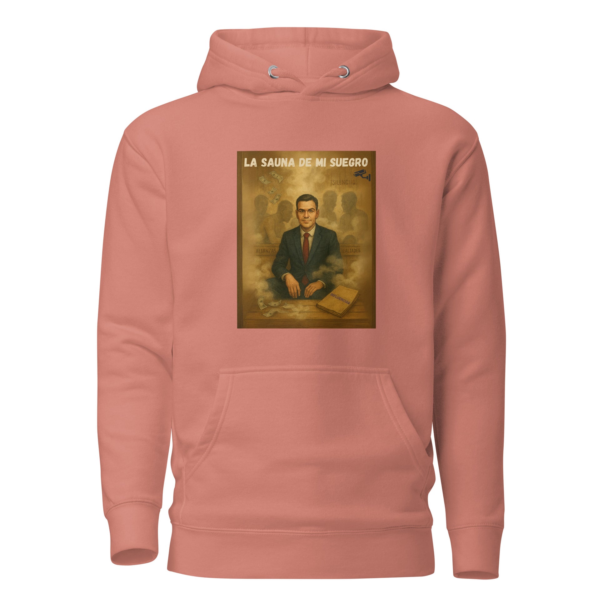 Comprar Sudadera La Sauna de mi suegro - Pedro Sánchez Bandera España La Flamenca de Borgoña Patricia Muñoz VOX