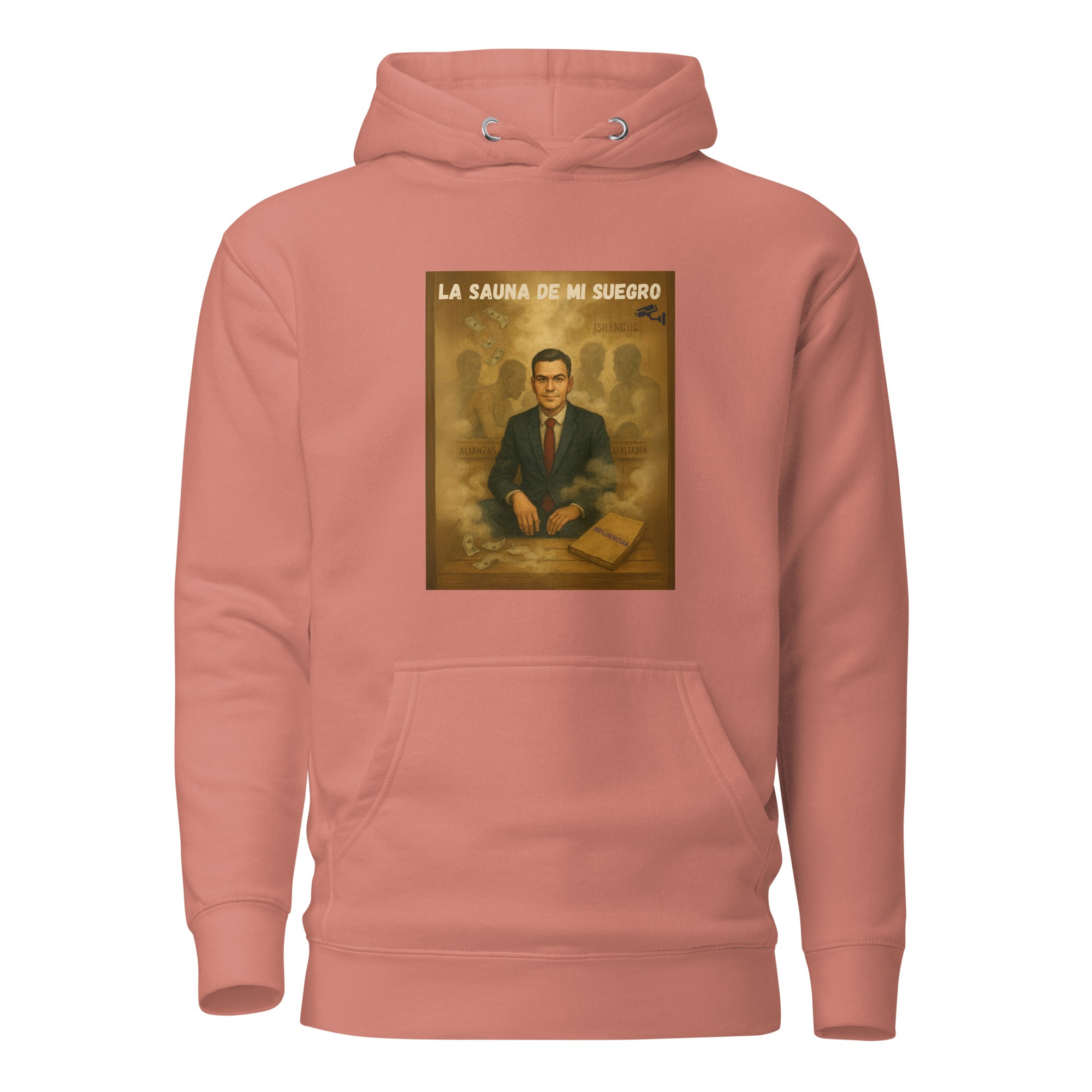 Comprar Sudadera La Sauna de mi suegro - Pedro Sánchez Bandera España La Flamenca de Borgoña Patricia Muñoz VOX