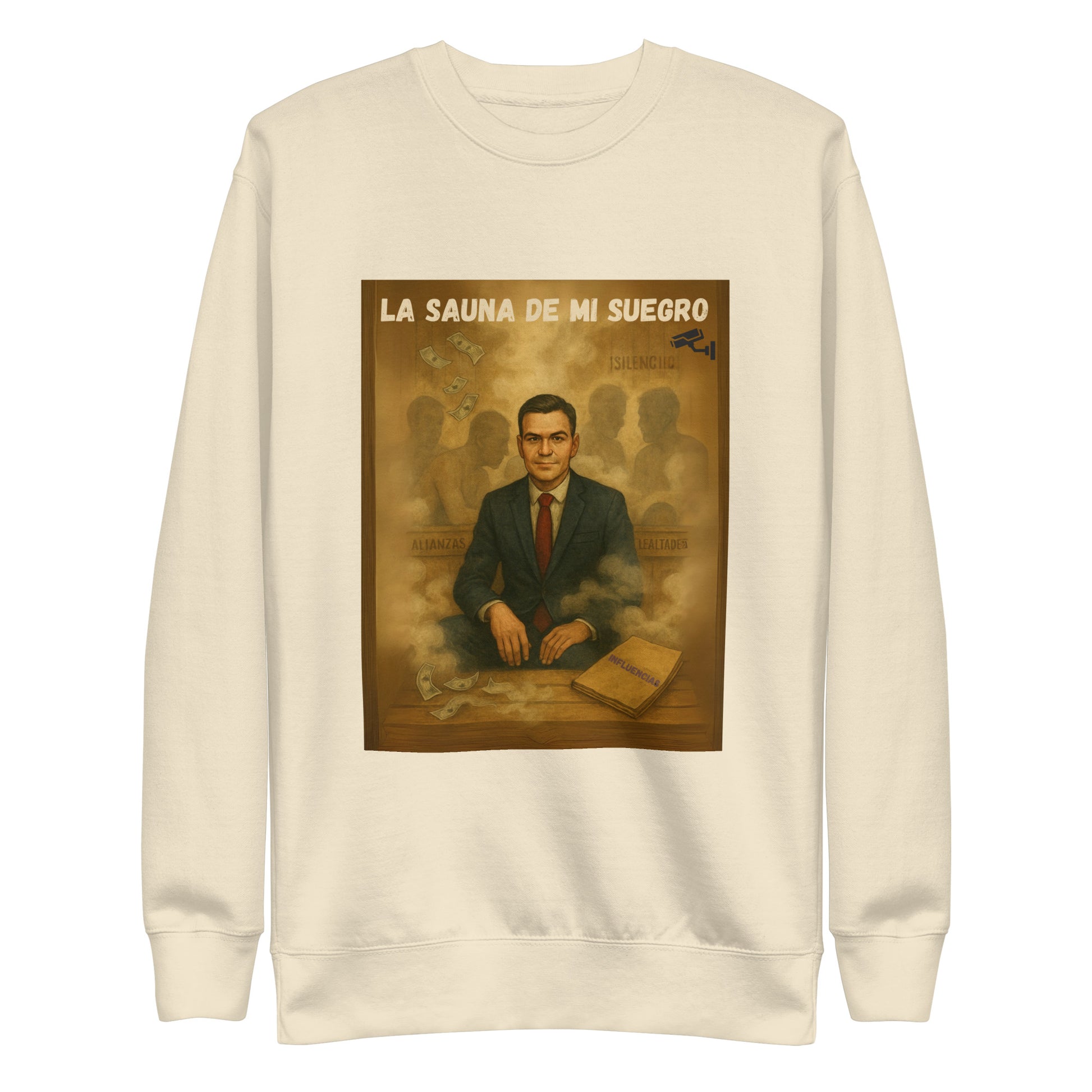 Comprar Sudadera "La sauna de mi suegro" - Pedro Sánchez Bandera España La Flamenca de Borgoña Patricia Muñoz VOX