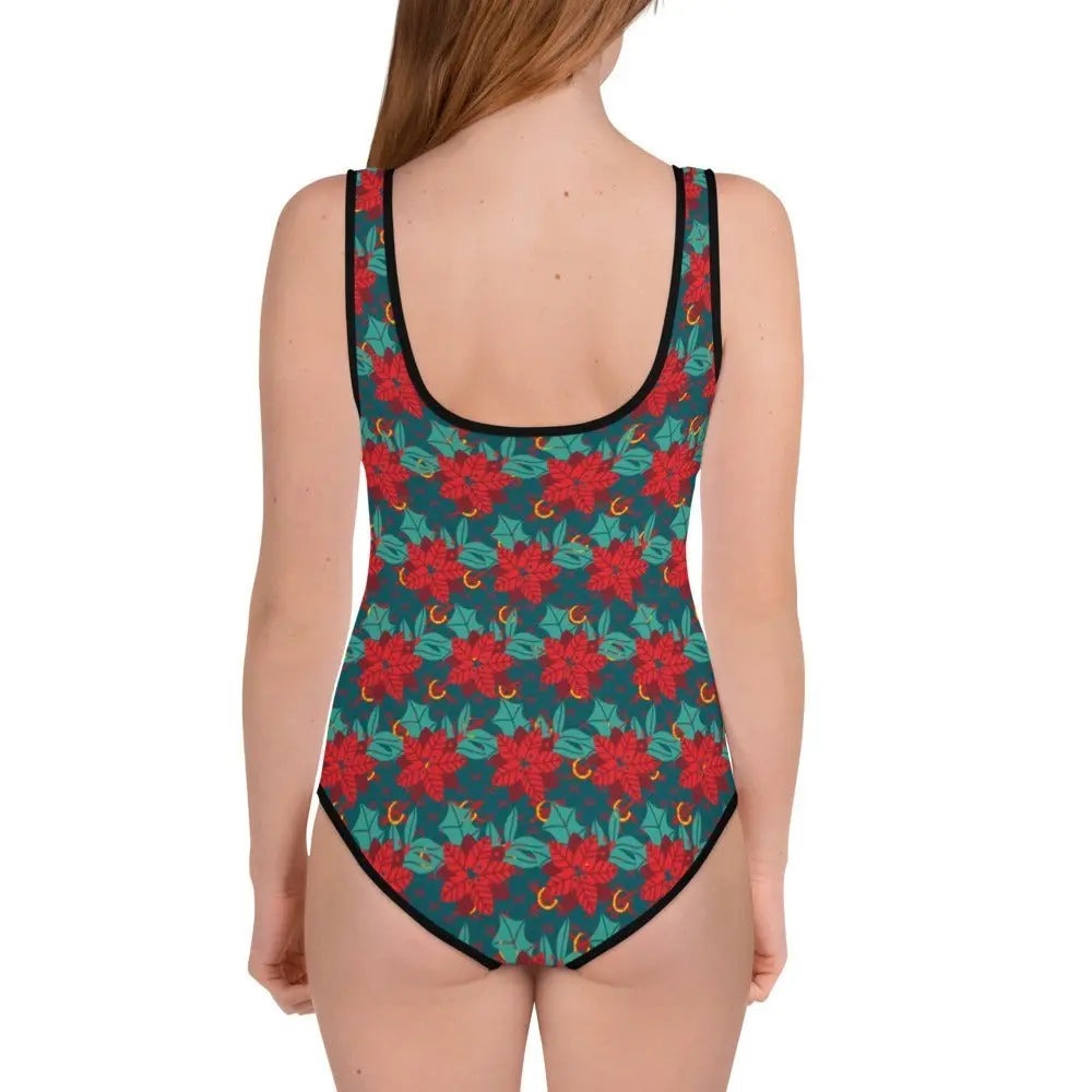 Comprar Bañador Floreado niña adolescente Bandera España La Flamenca de Borgoña Patricia Muñoz VOX