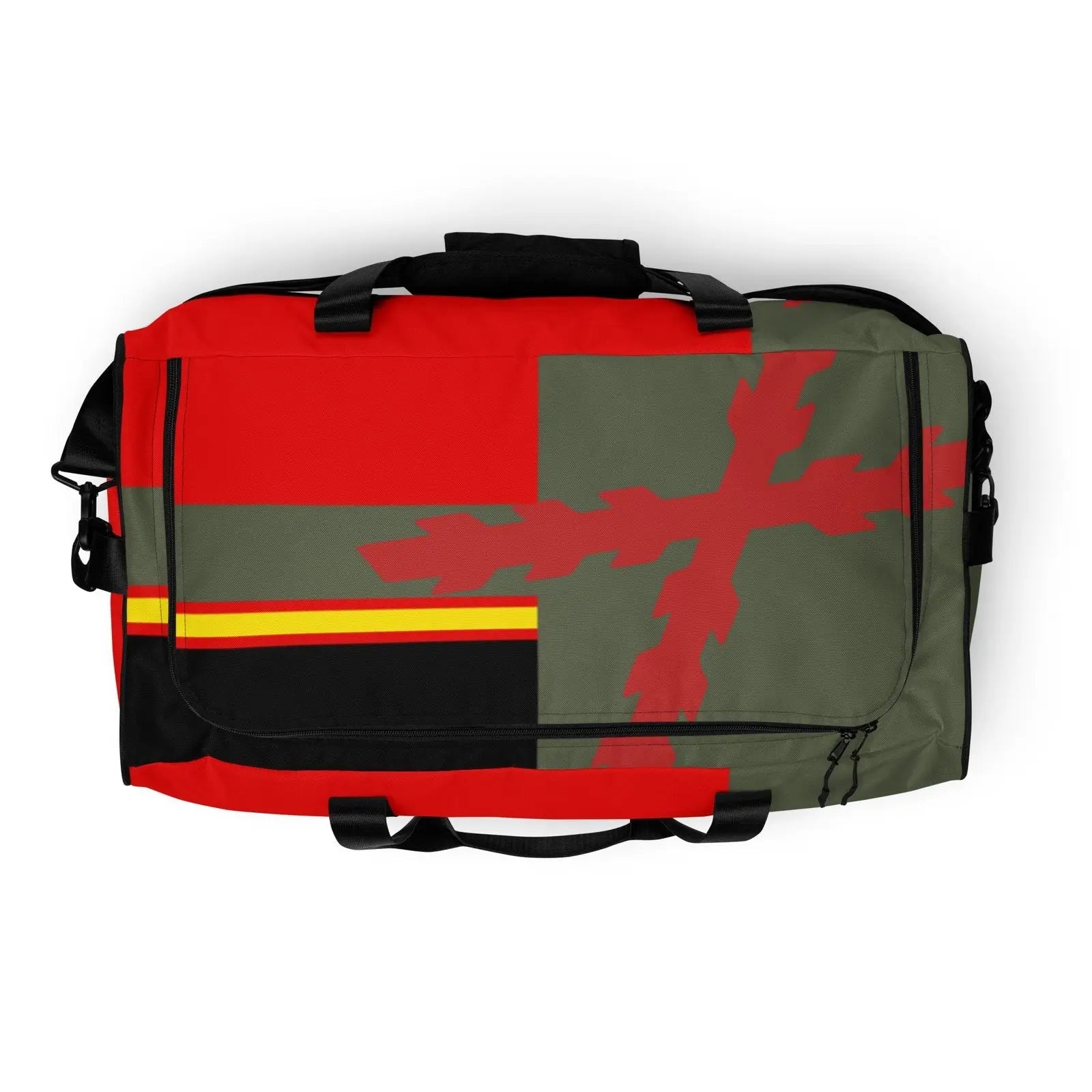 Comprar Bolsa de deporte verde Cruz de Borgoña y Bandera de España Bandera España La Flamenca de Borgoña Patricia Muñoz VOX