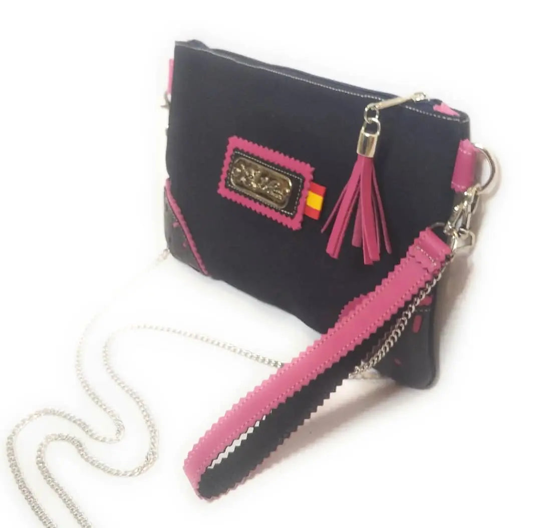 Comprar Bolso Bandera España azul y rosa Bandera España La Flamenca de Borgoña Patricia Muñoz VOX