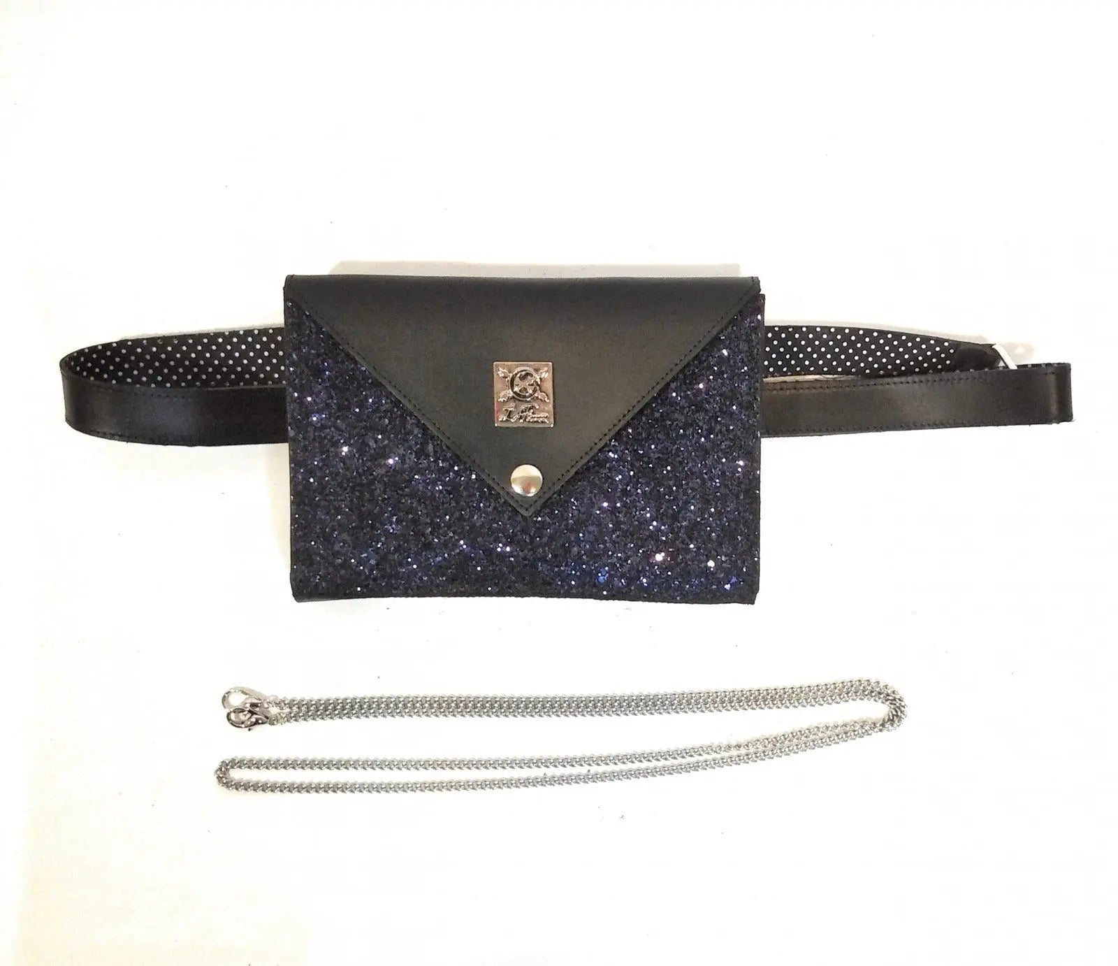 Comprar Bolso Brillo Azul TRIPLE posición Bandera España La Flamenca de Borgoña Patricia Muñoz VOX