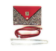 Comprar Bolso Brillo Rojo TRIPLE posición Bandera España La Flamenca de Borgoña Patricia Muñoz VOX