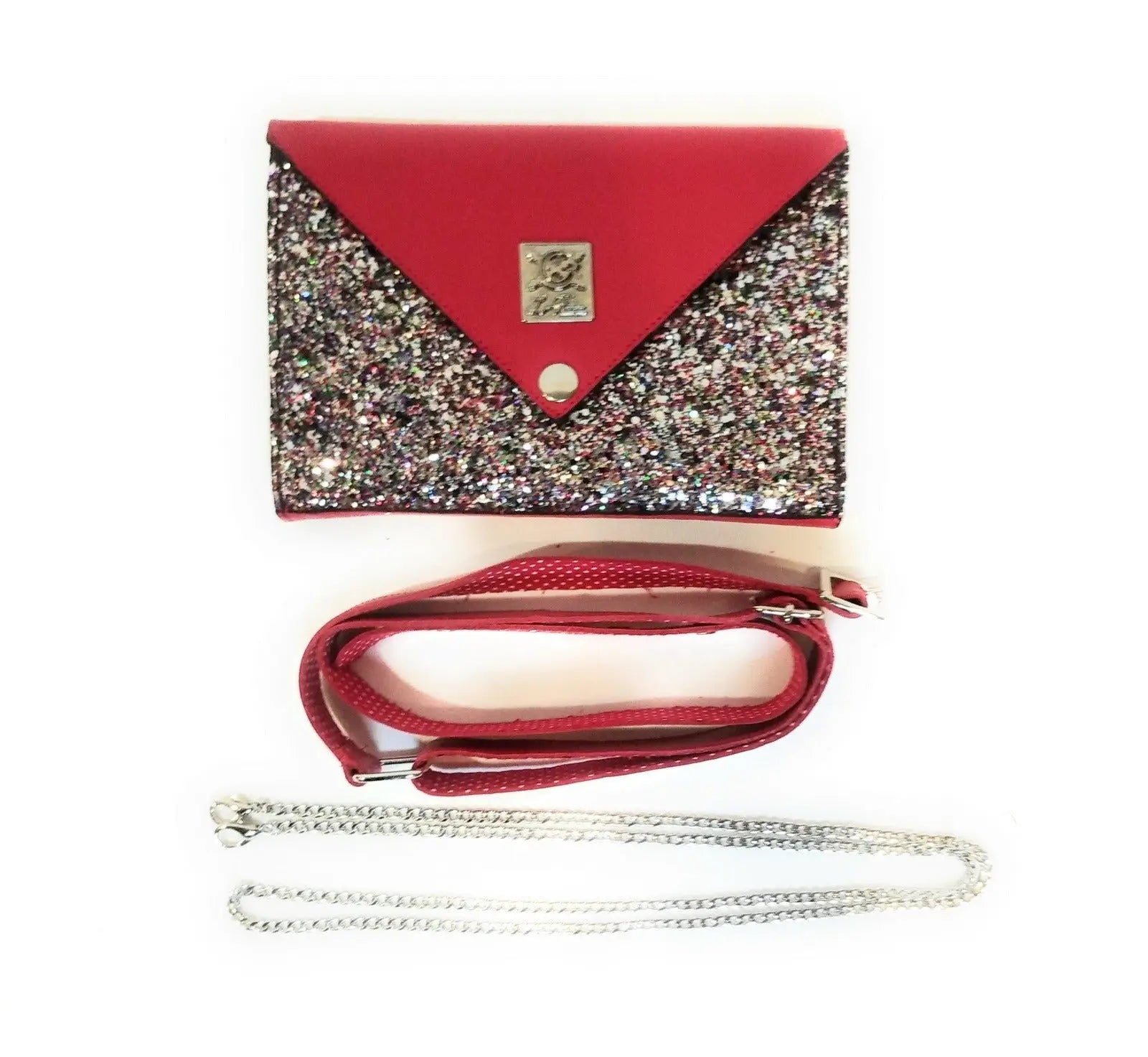 Comprar Bolso Brillo Rojo TRIPLE posición Bandera España La Flamenca de Borgoña Patricia Muñoz VOX