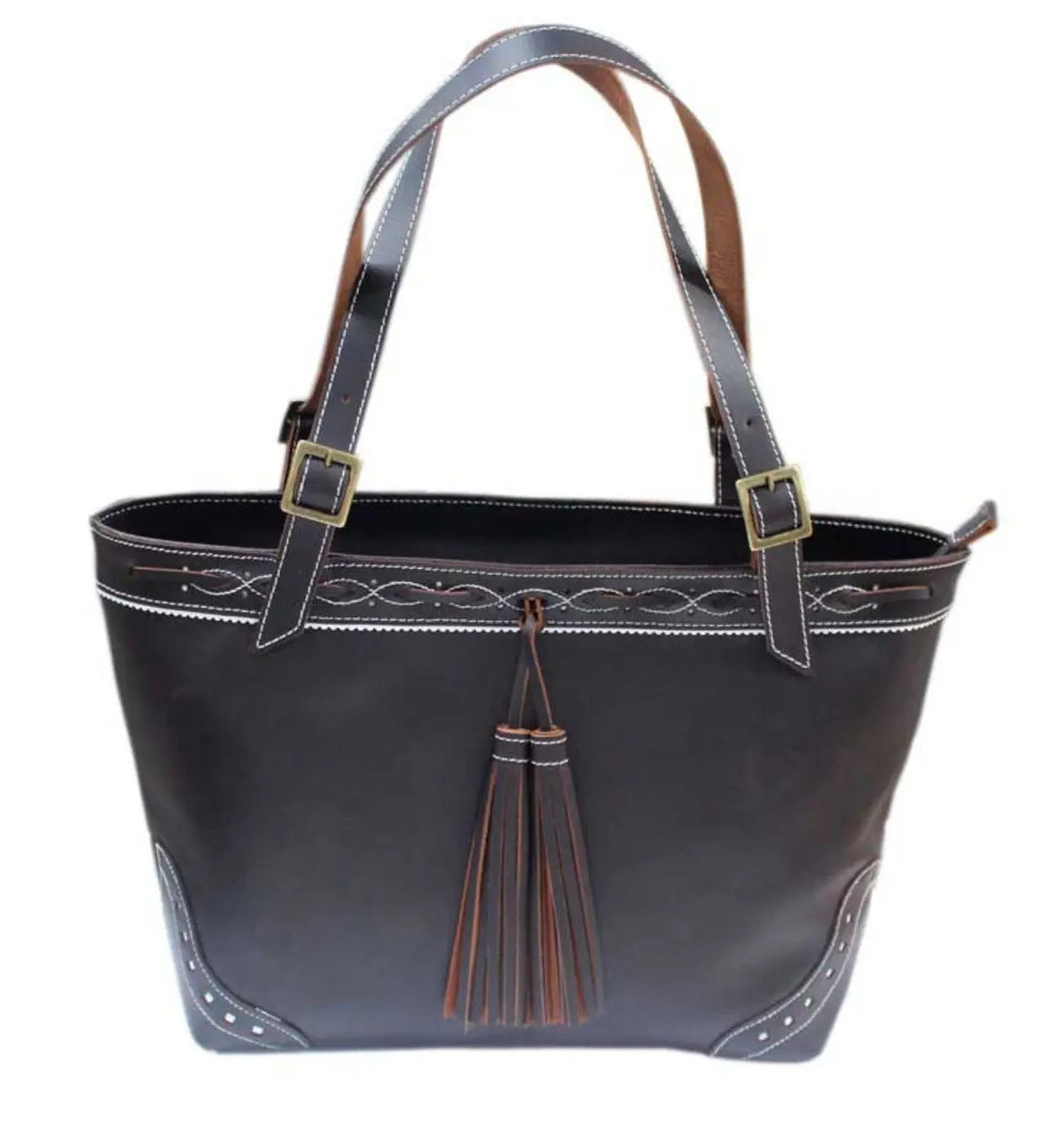 Comprar Bolso TOTE shopping piel picados La Flamenca de Borgoña, Bandera de España, Cruz de Borgoña, Patricia Muñoz, VOX, Santiago Abascal 