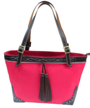 Comprar Bolso TOTE shopping rosa capote piel picados La Flamenca de Borgoña, Bandera de España, Cruz de Borgoña, Patricia Muñoz, VOX, Santiago Abascal 