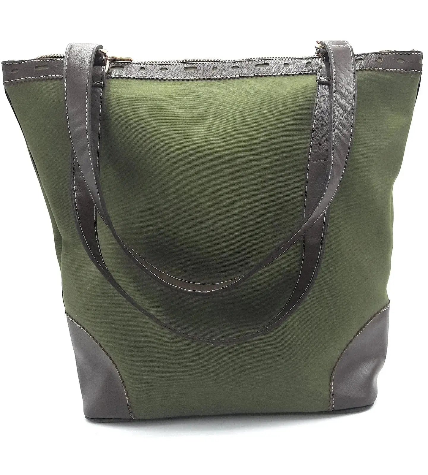 Comprar Bolso TOTE verde Bandera España y mordida de caballo La Flamenca de Borgoña Bandera España