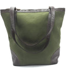 Comprar Bolso TOTE verde Bandera España y mordida de caballo La Flamenca de Borgoña Bandera España