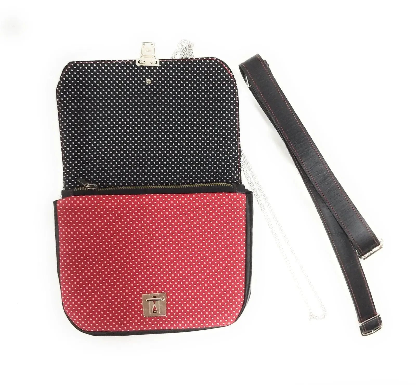 Comprar Bolso de Lunares riñonera y cadena Bandera España La Flamenca de Borgoña Patricia Muñoz VOX