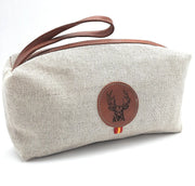 Comprar Bolso neceser Ciervo en piqué Bandera España La Flamenca de Borgoña Patricia Muñoz VOX