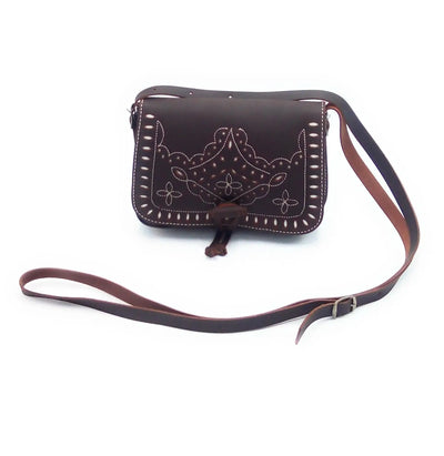 Rociero chopped leather flap bag