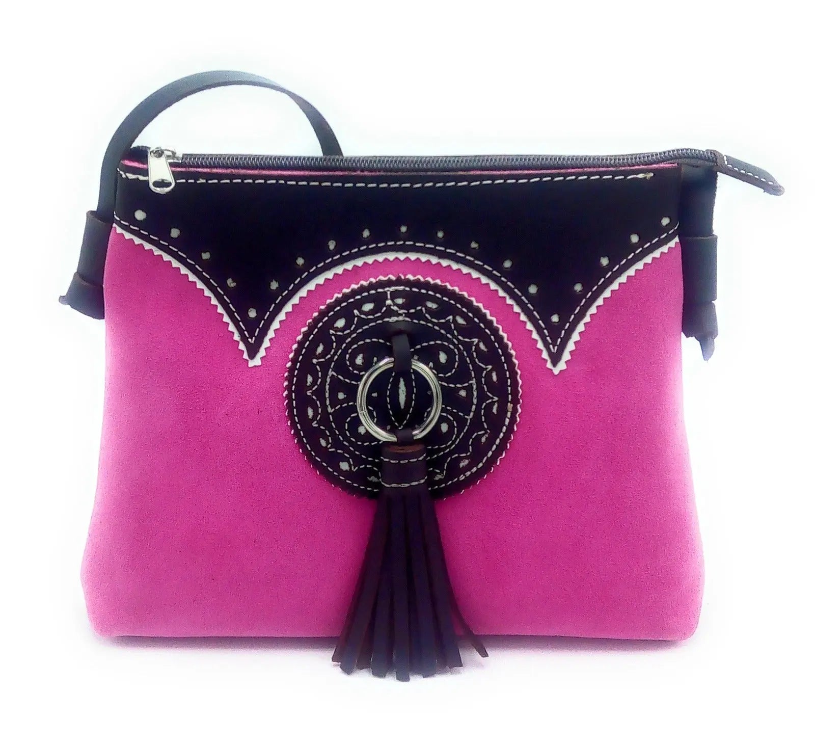 Comprar Bolso rociero picados rosa capote Bandera España La Flamenca de Borgoña Patricia Muñoz VOX