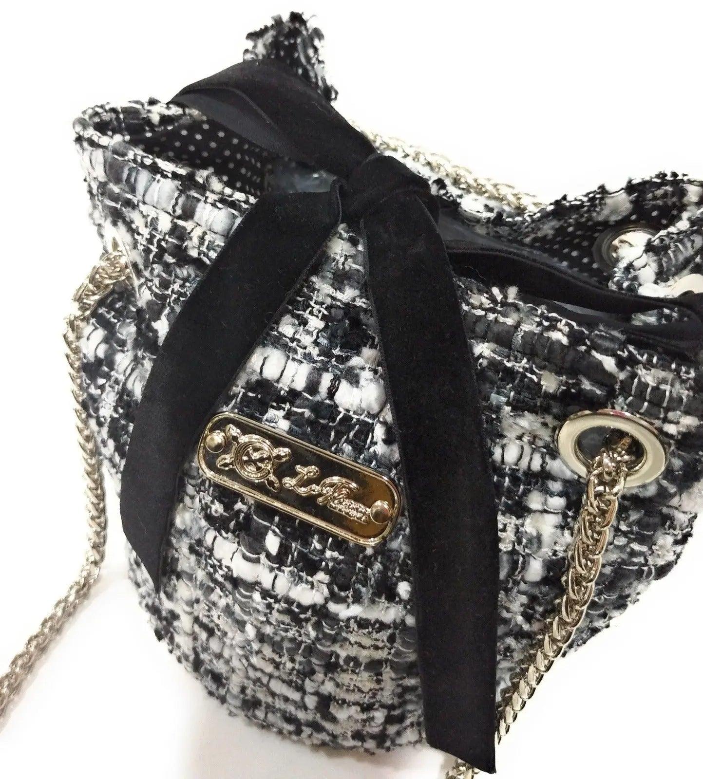 Comprar Bolso saco bombonera Channel "NYC" Bandera España La Flamenca de Borgoña Patricia Muñoz VOX