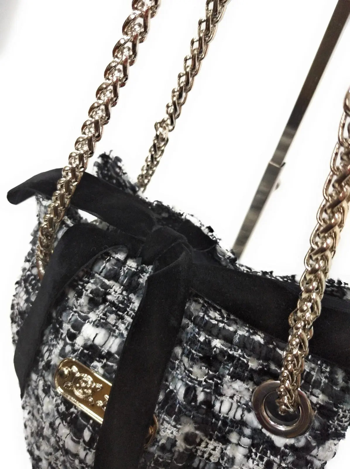 Comprar Bolso saco bombonera Channel "NYC" Bandera España La Flamenca de Borgoña Patricia Muñoz VOX