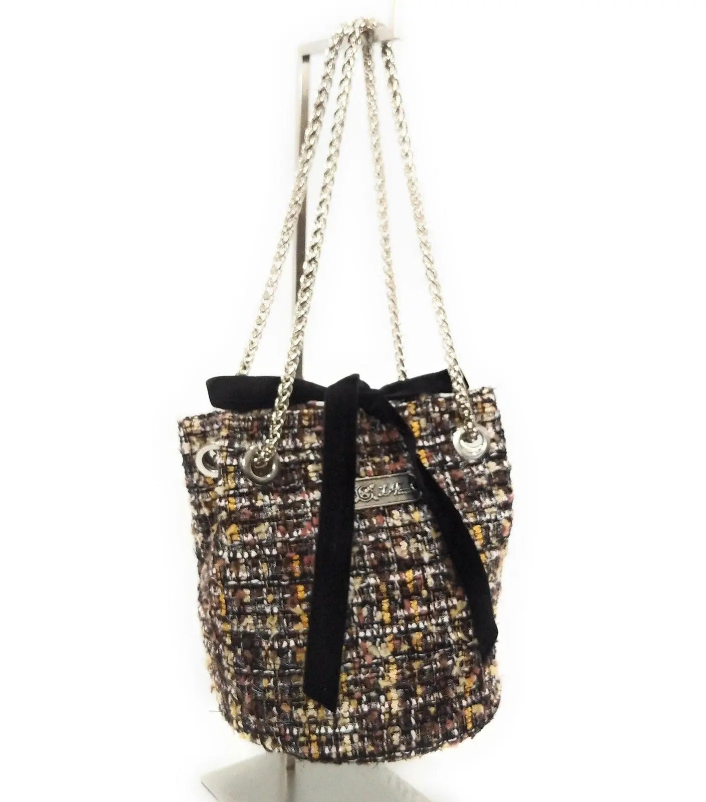 Comprar Bolso saco bombonera Channel "Otoño" Bandera España La Flamenca de Borgoña Patricia Muñoz VOX