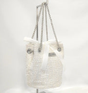 Comprar Bolso saco bombonera Channel borreguito "Moscú" Bandera España La Flamenca de Borgoña Patricia Muñoz VOX