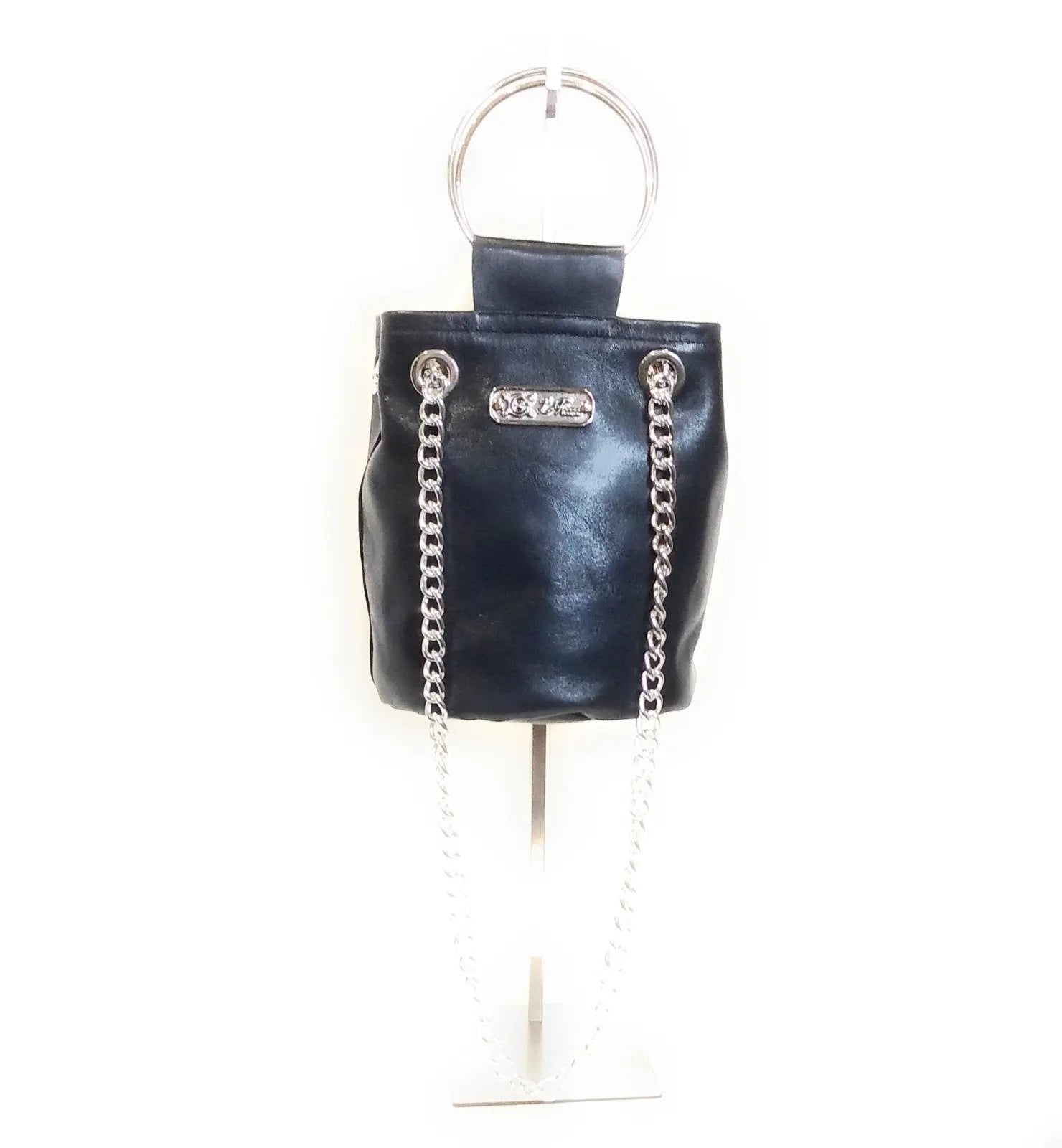 Comprar Bolso saco bombonera PIEL MARINO Bandera España La Flamenca de Borgoña Patricia Muñoz VOX