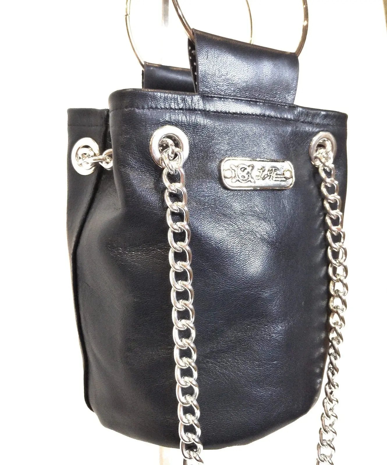 Comprar Bolso saco bombonera PIEL MARINO Bandera España La Flamenca de Borgoña Patricia Muñoz VOX