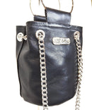 Comprar Bolso saco bombonera PIEL MARINO Bandera España La Flamenca de Borgoña Patricia Muñoz VOX