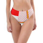 Comprar Braguita bikini Bandera España talle alto Patchwork Bandera España La Flamenca de Borgoña Patricia Muñoz VOX
