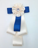 Broche para cuello camisa de mujer en Blanco y Azul La Flamenca de Borgoña Patricia Muñoz VOX