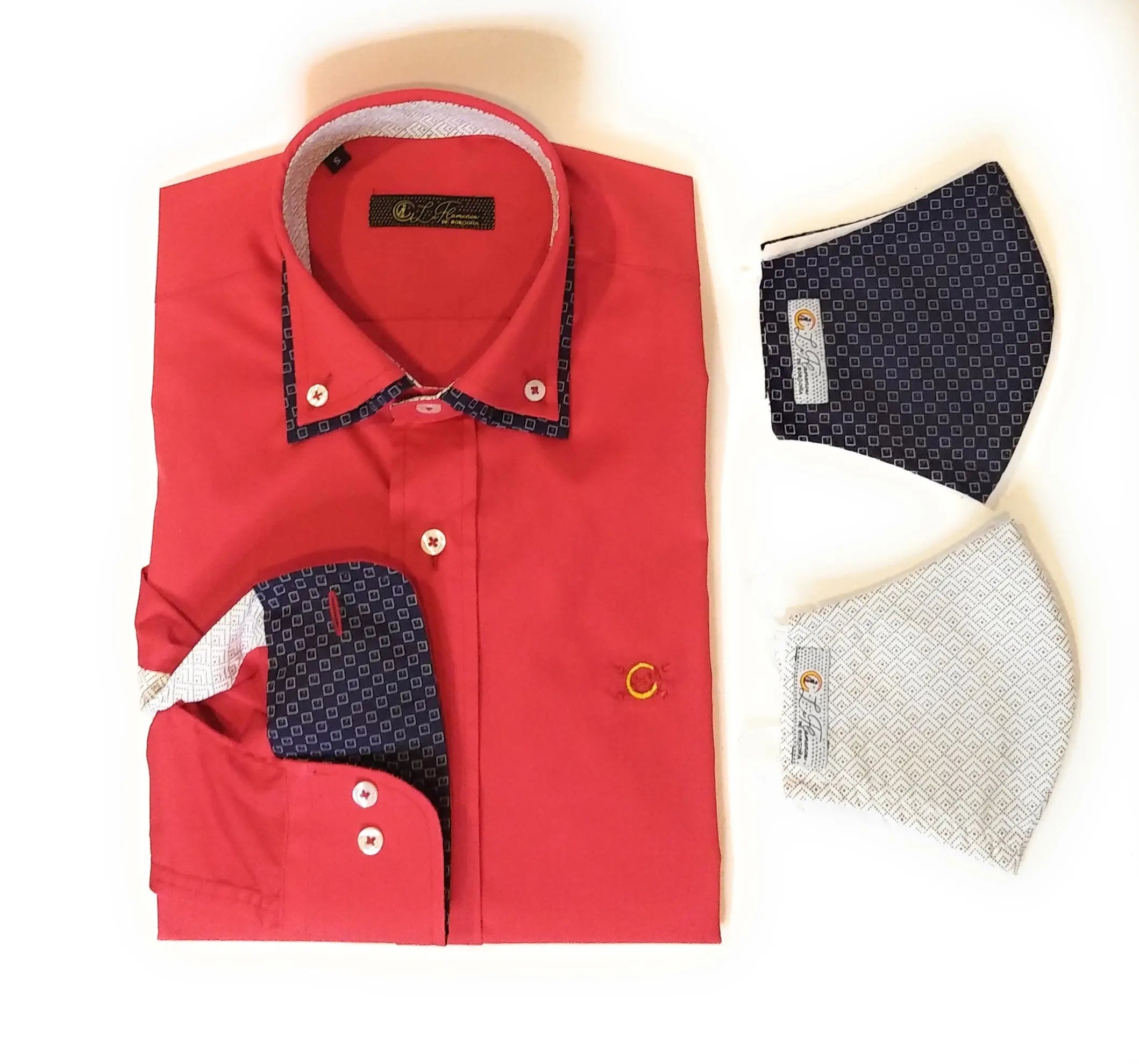 Comprar Camisa Bandera de España roja para hombre + 2 REGALO - Talla S - OFERTA Bandera España La Flamenca de Borgoña Patricia Muñoz VOX