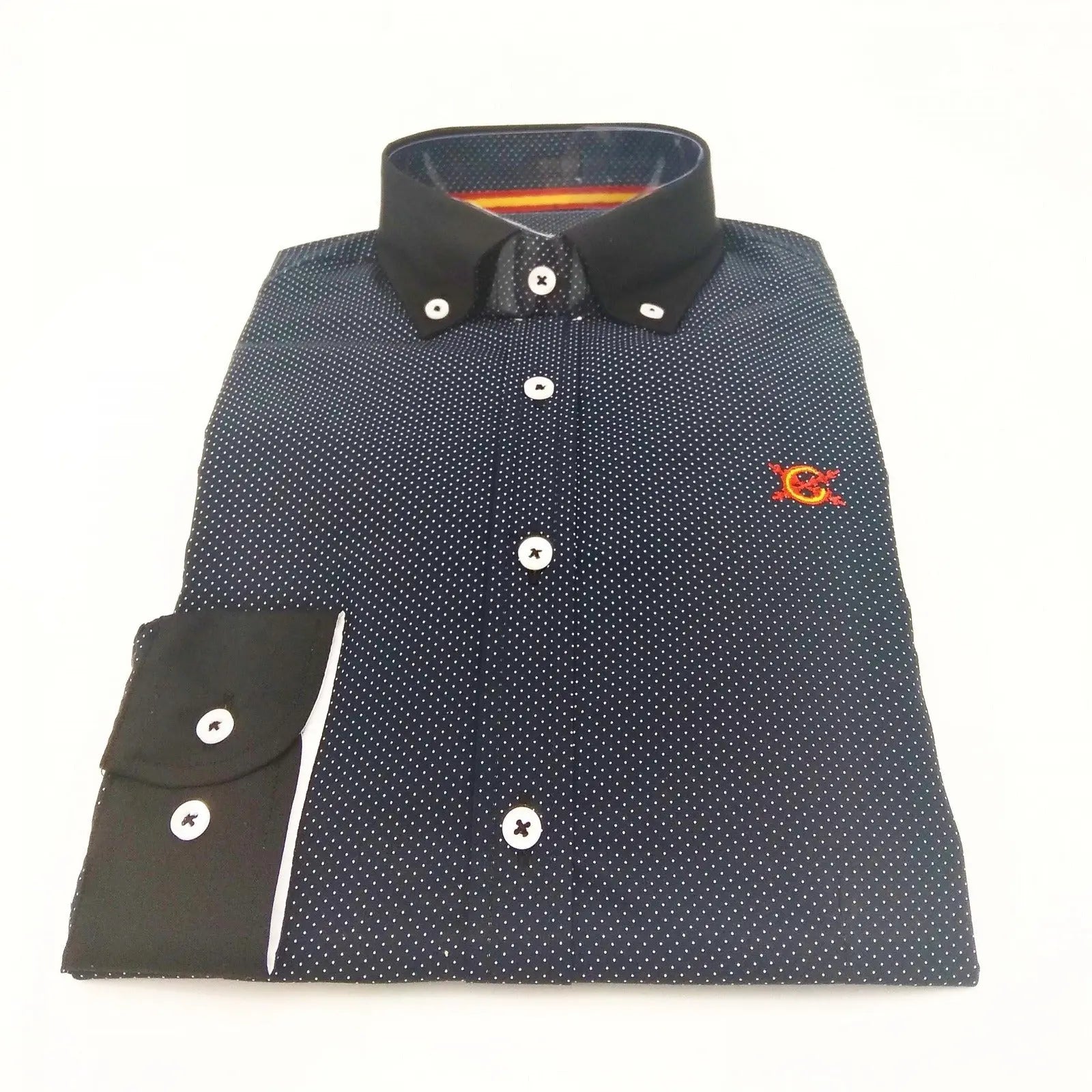 Comprar Camisa negra mujer bandera España -L- OFERTA Bandera España La Flamenca de Borgoña Patricia Muñoz VOX