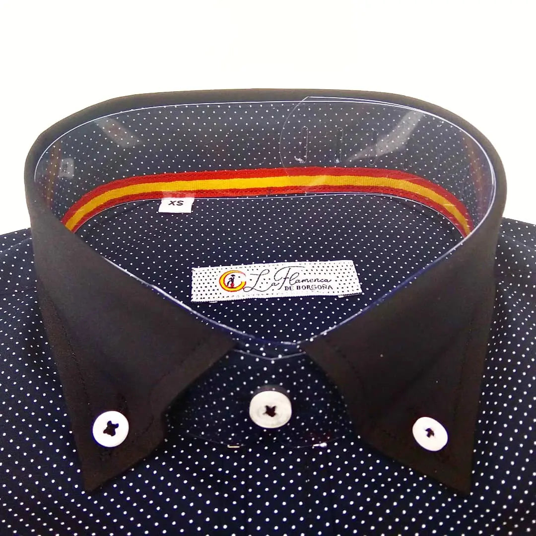 Comprar Camisa negra mujer bandera España -L- OFERTA Bandera España La Flamenca de Borgoña Patricia Muñoz VOX