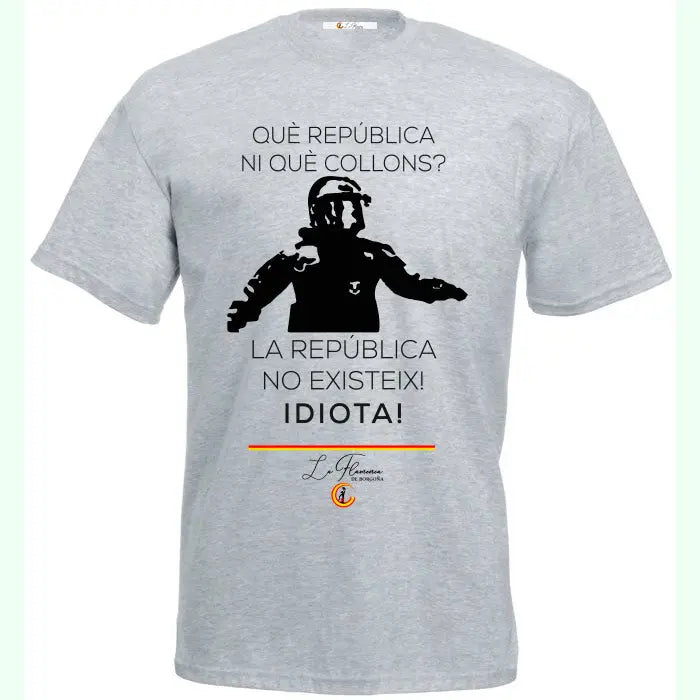 Comprar Camiseta "La república no existe, idiota" UNISEX Bandera España La Flamenca de Borgoña Patricia Muñoz VOX