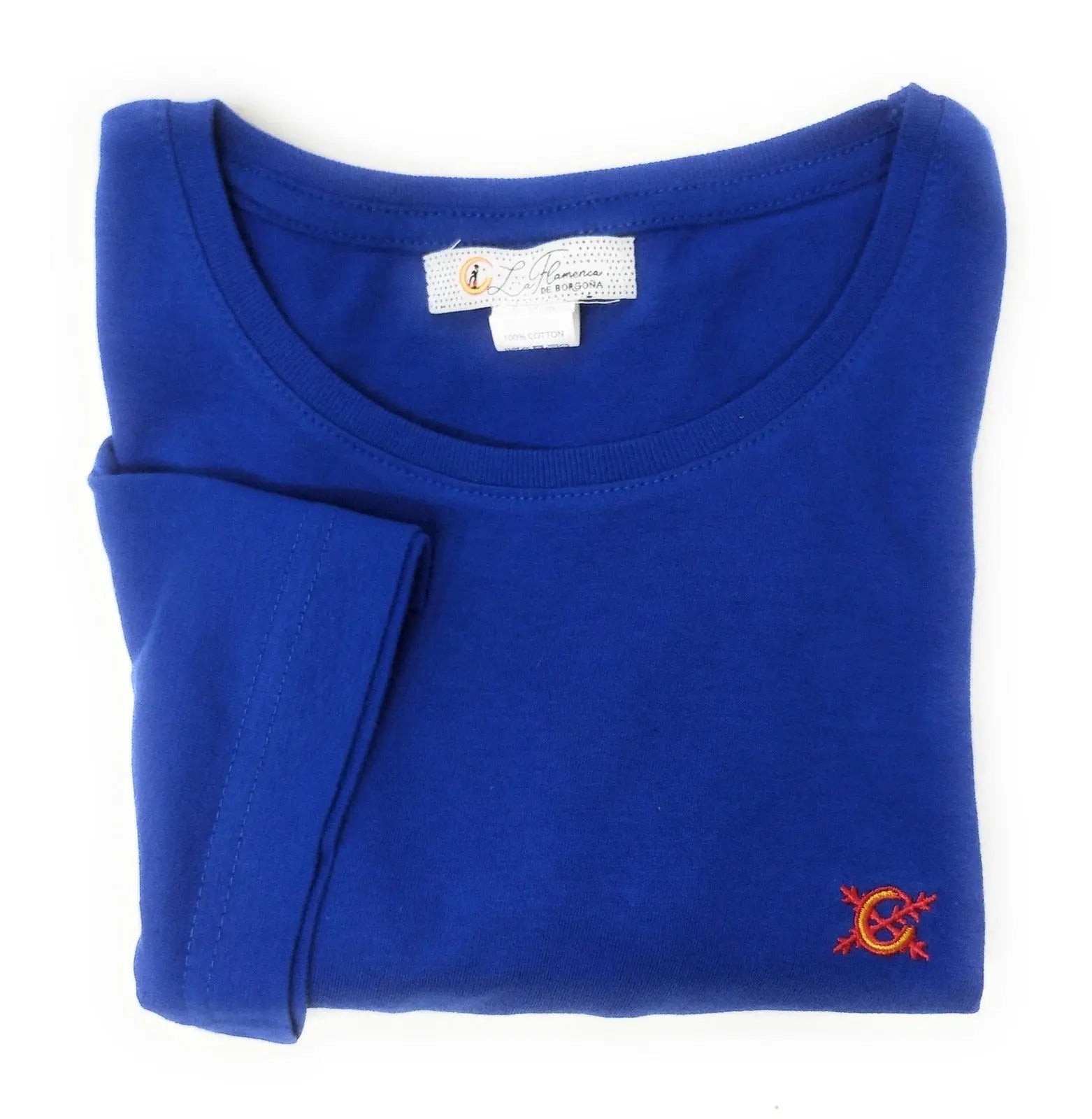 Comprar Camiseta Bandera de España Hombre azul Bandera España La Flamenca de Borgoña Patricia Muñoz VOX