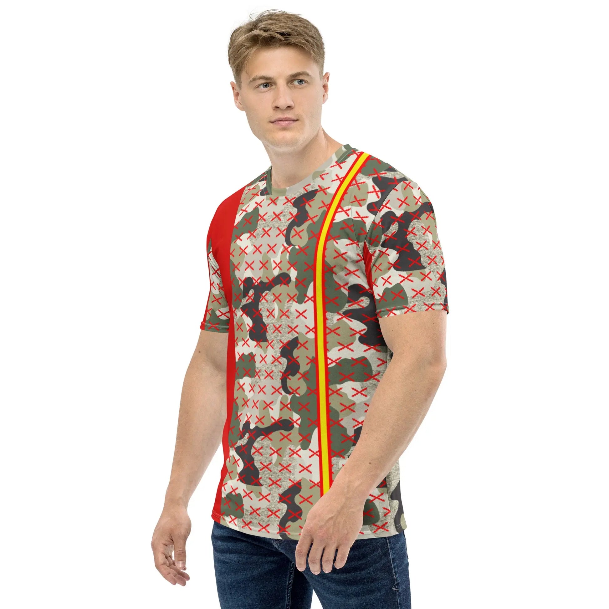 Comprar Camiseta Camuflaje Cruz de Borgoña hombre Bandera España La Flamenca de Borgoña Patricia Muñoz VOX