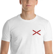 Comprar Camiseta Cruz de Borgoña Unisex de manga corta - 2XL - OFERTA La Flamenca de Borgoña Bandera España