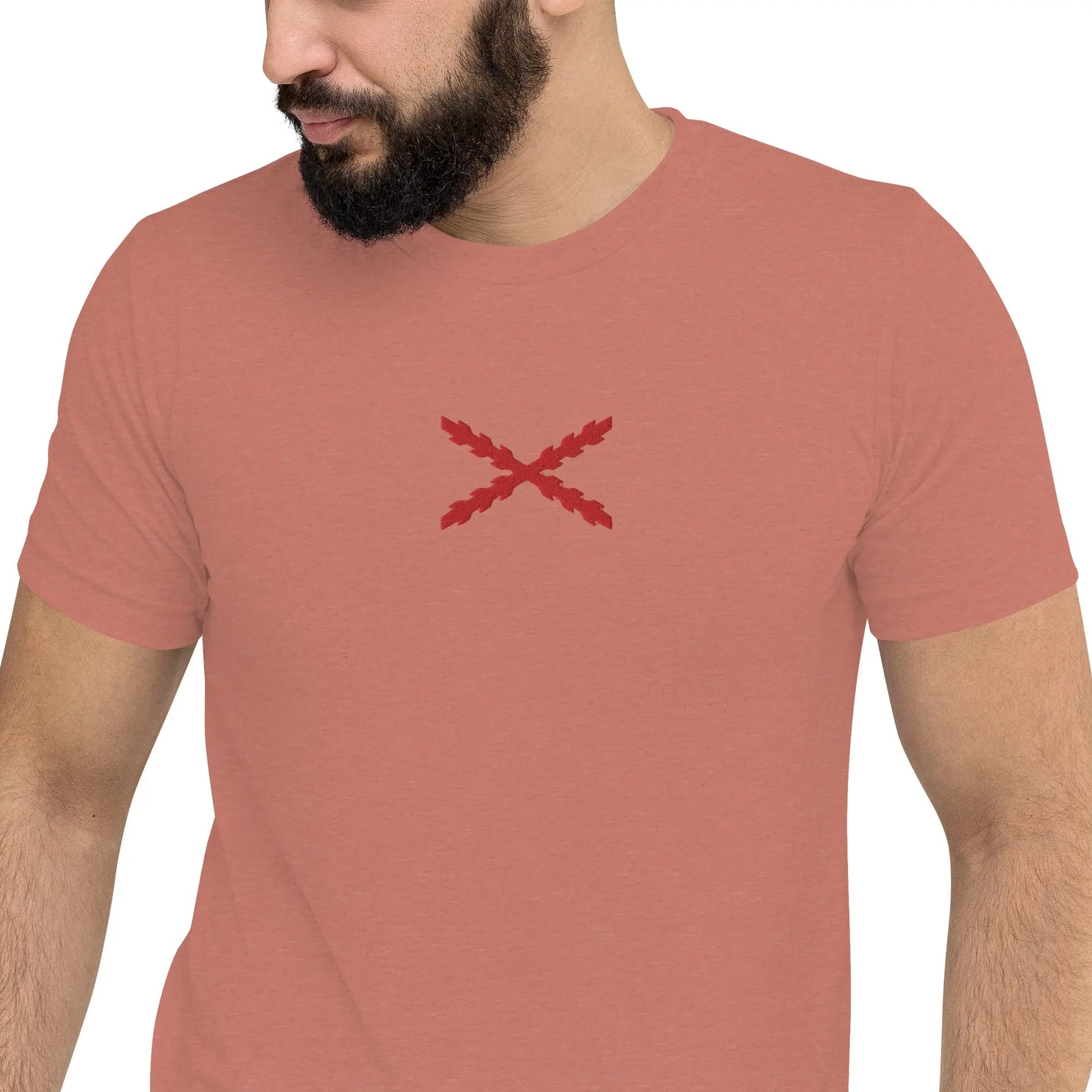 Comprar Camiseta Cruz de Borgoña bordada de manga corta Bandera España La Flamenca de Borgoña Patricia Muñoz VOX