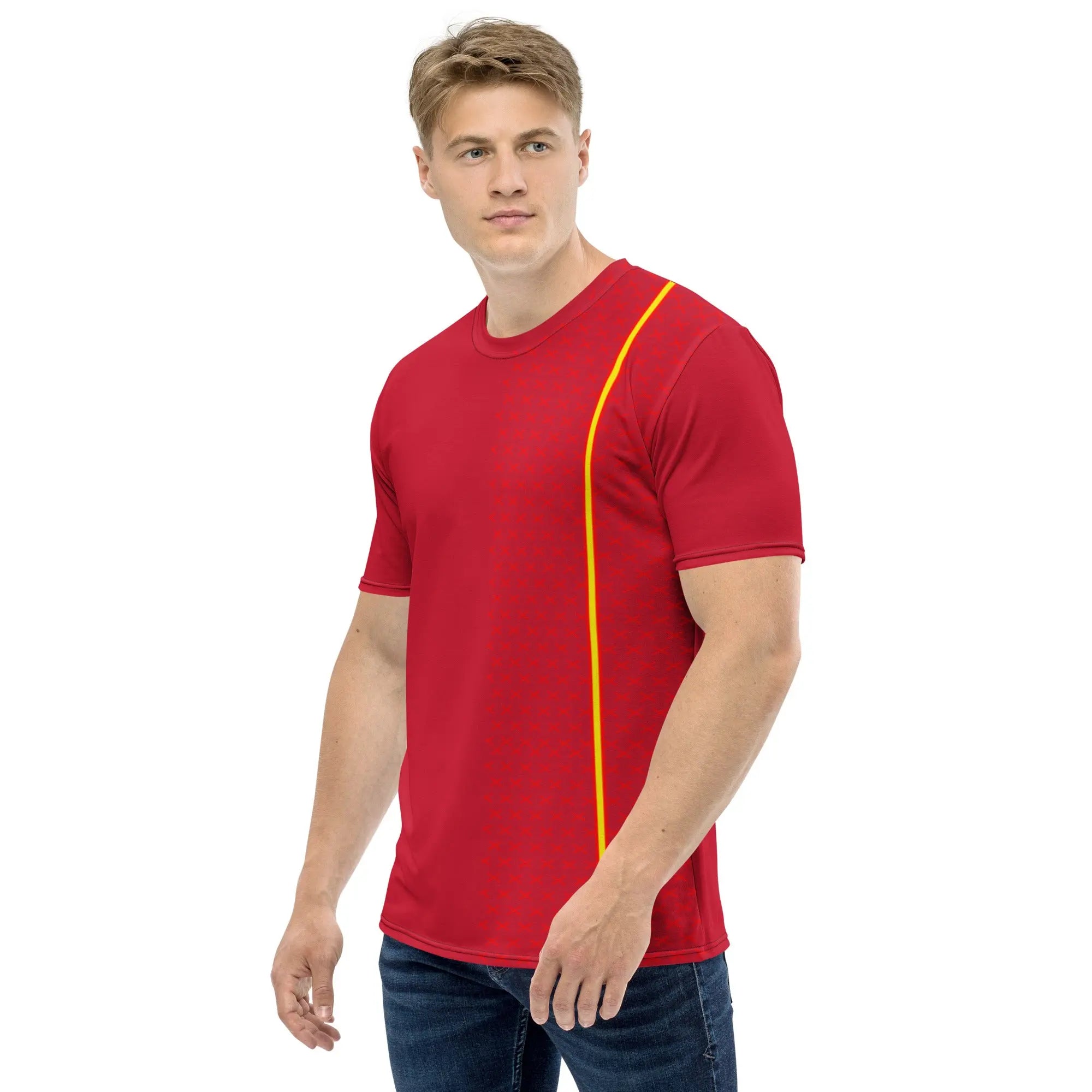 Comprar Camiseta Cruz de Borgoña roja para hombre Bandera España La Flamenca de Borgoña Patricia Muñoz VOX