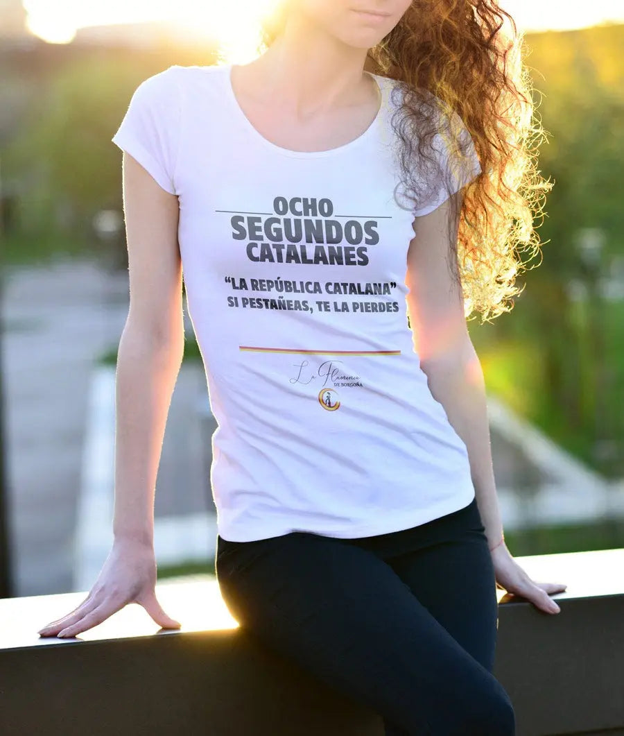 Comprar Camiseta Diada 2019 "Ocho segundos catalanes" Bandera España La Flamenca de Borgoña Patricia Muñoz VOX