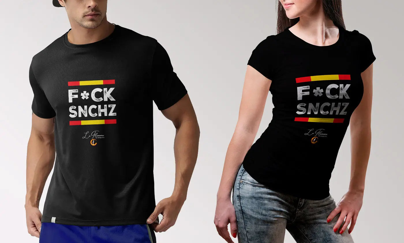 Comprar Camiseta F*CK SNCHZ Bandera España La Flamenca de Borgoña Patricia Muñoz VOX