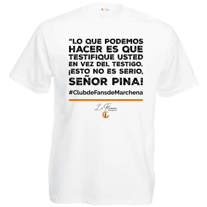 Comprar Camiseta Juez Marchena "Testifique usted, Sr Pina" Bandera España La Flamenca de Borgoña Patricia Muñoz VOX