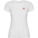 Comprar Camiseta de España blanca Mujer manga corta Bandera España La Flamenca de Borgoña Patricia Muñoz VOX