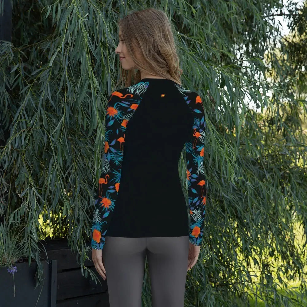 Comprar Camiseta flamencos UPF50 protección solar Surf mujer Bandera España La Flamenca de Borgoña Patricia Muñoz VOX