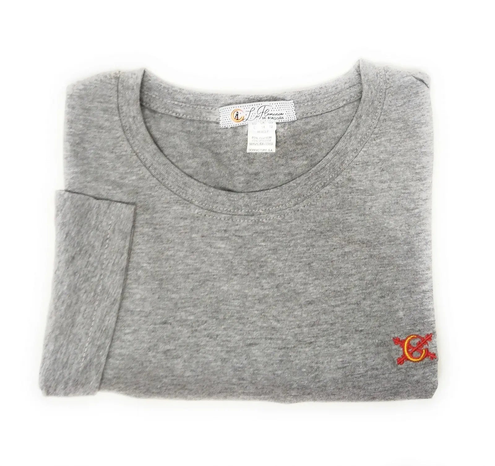 Comprar Camiseta Bandera España gris hombre Bandera España La Flamenca de Borgoña Patricia Muñoz VOX