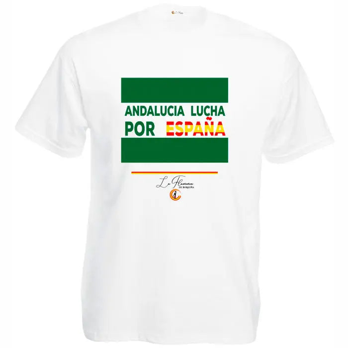 Comprar Camiseta hombre "Andalucía lucha por España" Bandera España La Flamenca de Borgoña Patricia Muñoz VOX