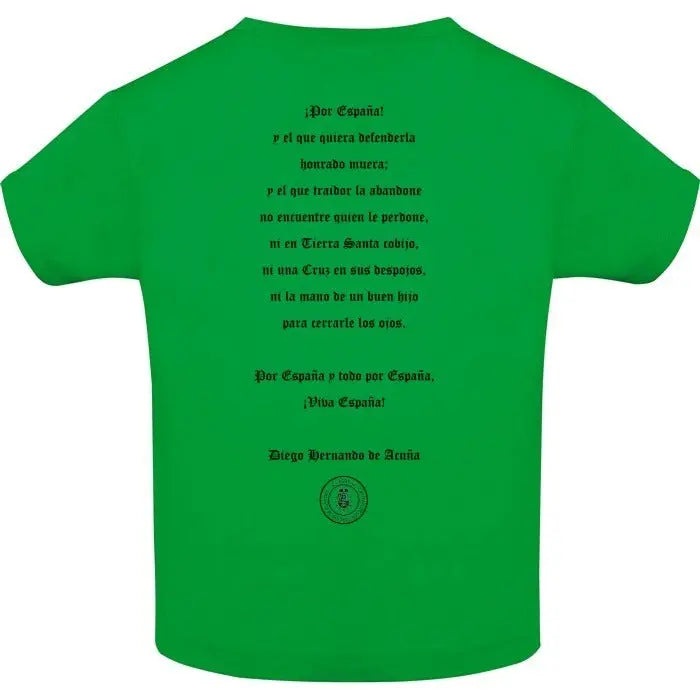 Comprar Camiseta hombre Brindis de los Tercios - delante y detrás Bandera España La Flamenca de Borgoña Patricia Muñoz VOX