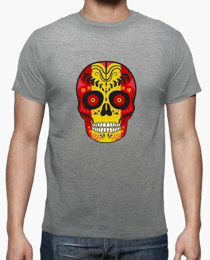 Comprar Camiseta hombre Calavera de España Bandera España La Flamenca de Borgoña Patricia Muñoz VOX