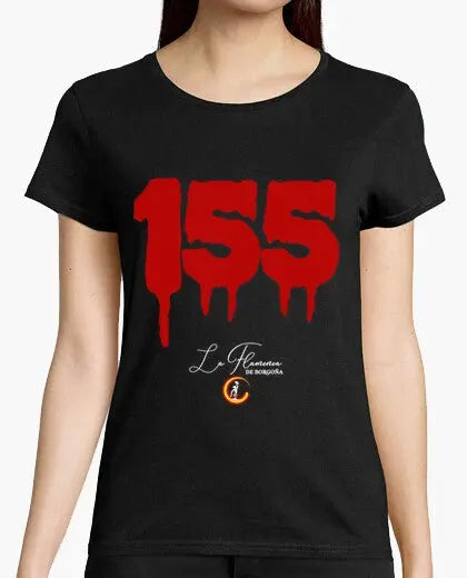 Comprar Camiseta mujer 155 sangriento Bandera España La Flamenca de Borgoña Patricia Muñoz VOX