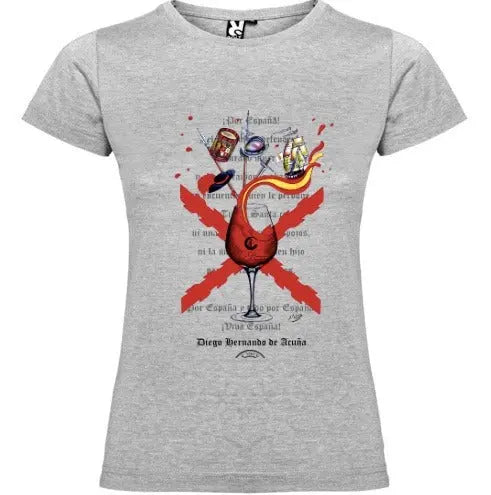 Comprar Camiseta mujer Brindis de los Tercios Bandera España La Flamenca de Borgoña Patricia Muñoz VOX