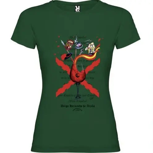 Comprar Camiseta mujer Brindis de los Tercios Bandera España La Flamenca de Borgoña Patricia Muñoz VOX