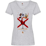 Comprar Camiseta mujer Brindis de los Tercios - delante y detrás - Talla XS - OFERTA La Flamenca de Borgoña Bandera España