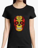 Comprar Camiseta mujer Calavera de España Bandera España La Flamenca de Borgoña Patricia Muñoz VOX